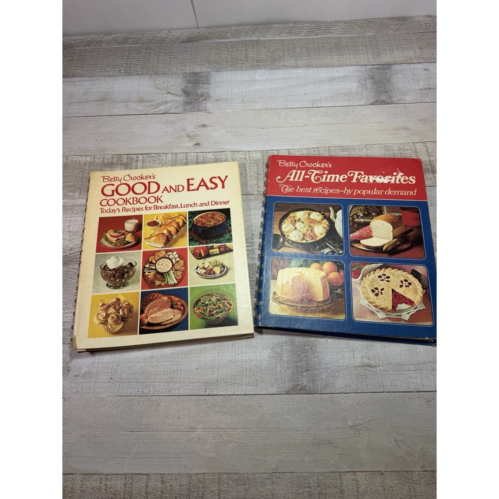 Vintage Betty Crocker Cookbooks Lot of 2 Good and Easy All-Time Favorites Recipe